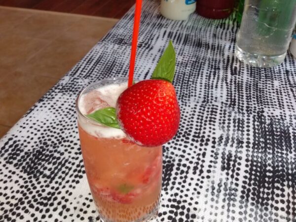 Cocktail with red fruits